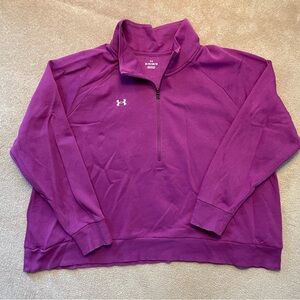 Under Armour Plus Size Plum Purple Quarter-Zip Top 3X